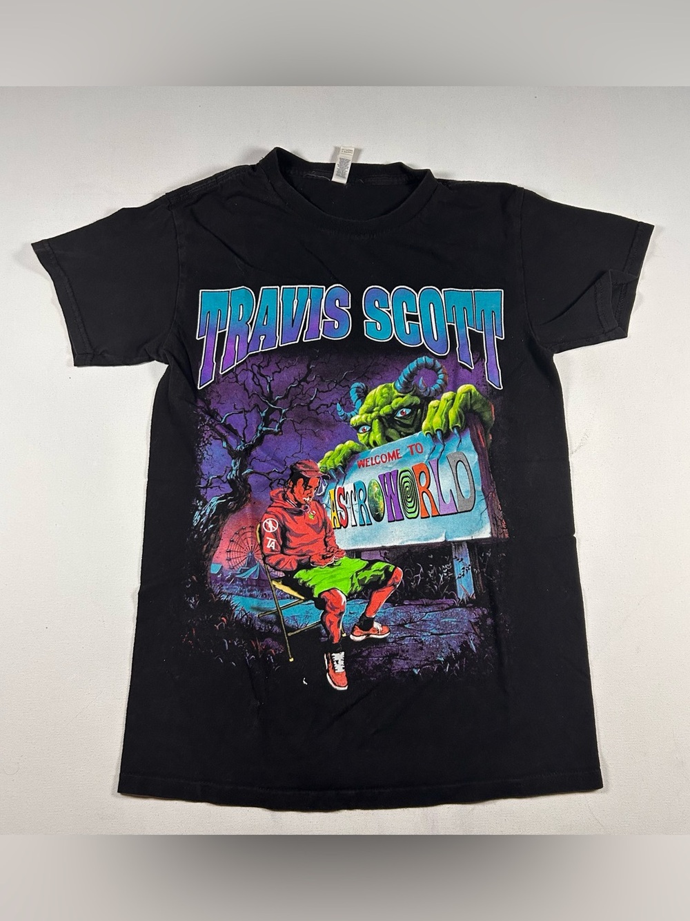 Authentic Travis Scott Welcome To Astro World Tour Merch T-Shirt Black Small